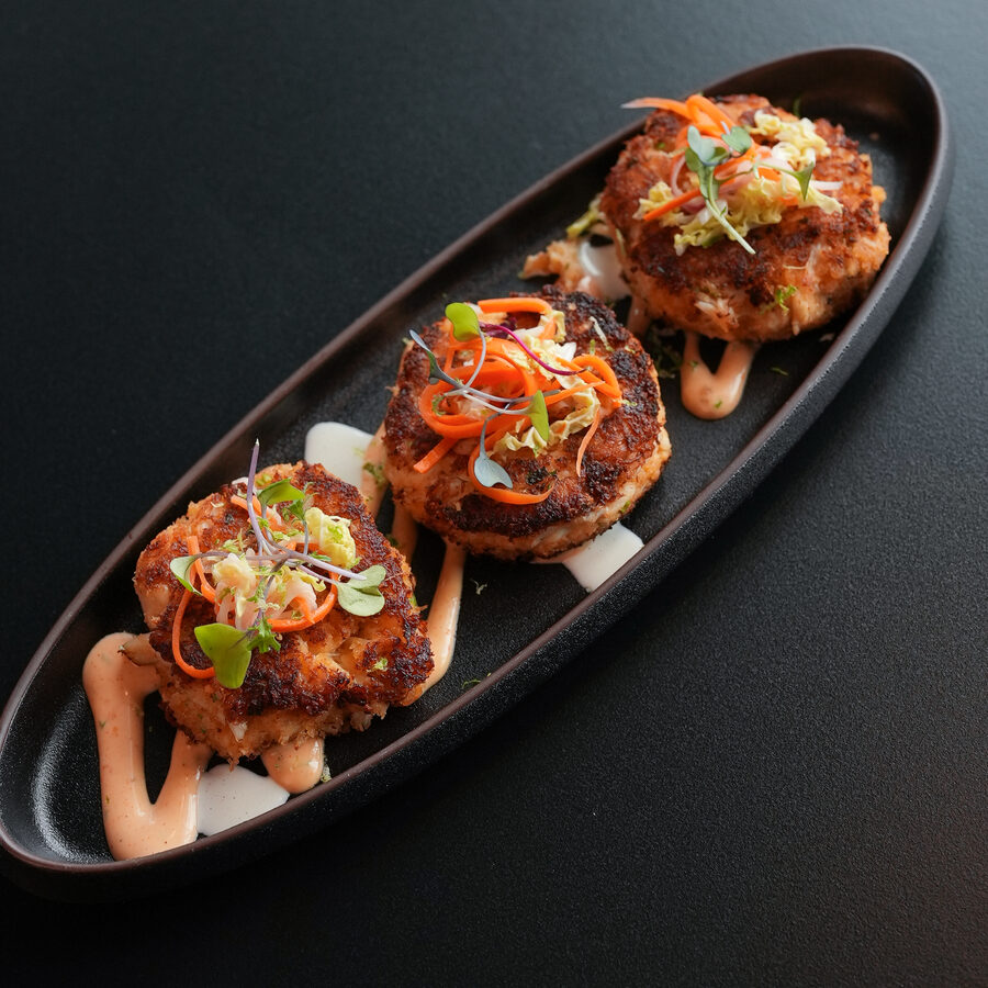 Signature maki roll platter on black slate